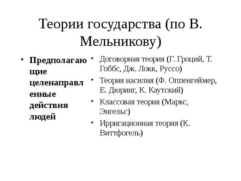 Теории регулирования