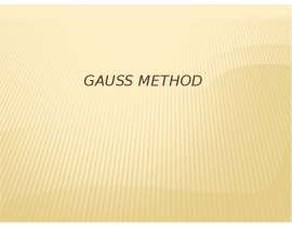 Gauss method