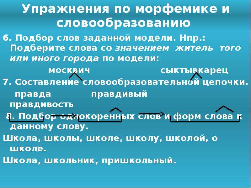 Презентация на тему морфемика и словообразование 7 класс