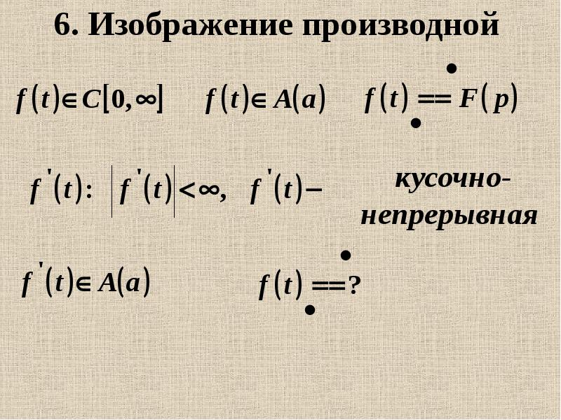 Изображение производной по лапласу