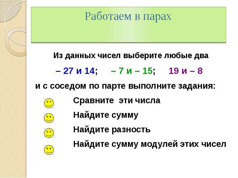 Вычитание целых чисел 6 класс презентация