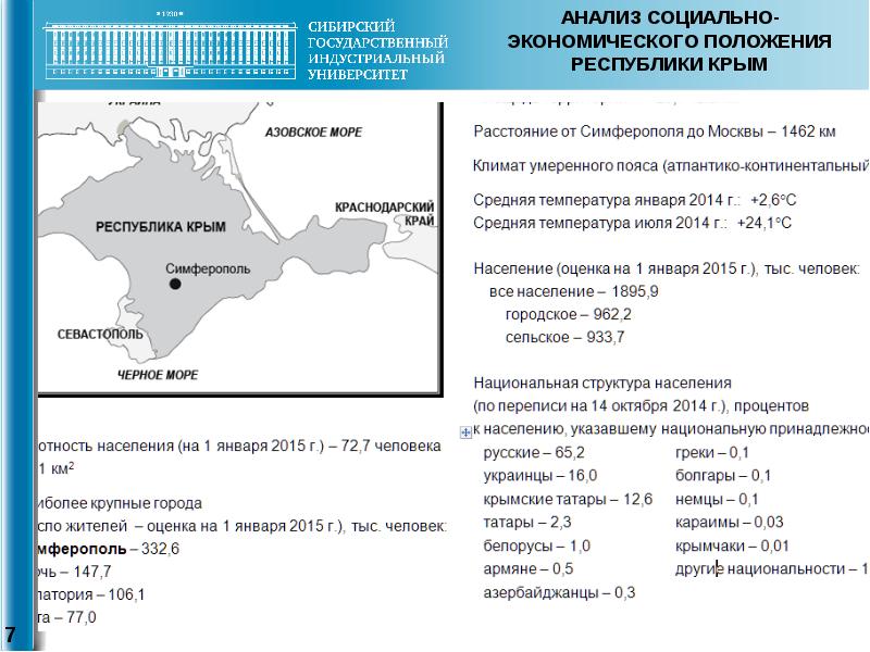 Эгп крыма по плану 9 класс