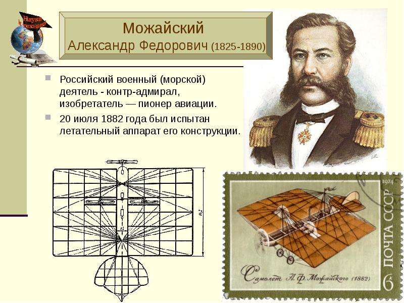 Можайский изобретатель первого в мире самолета презентация