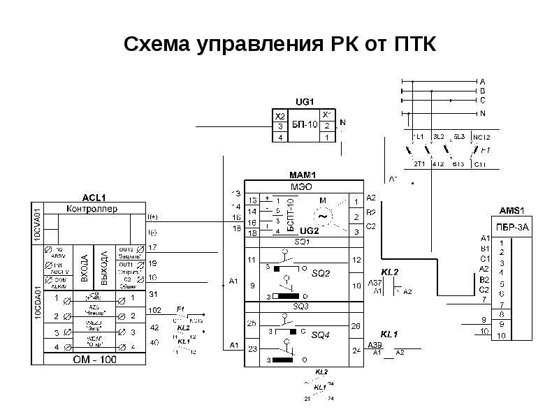 Схема управления клапанами