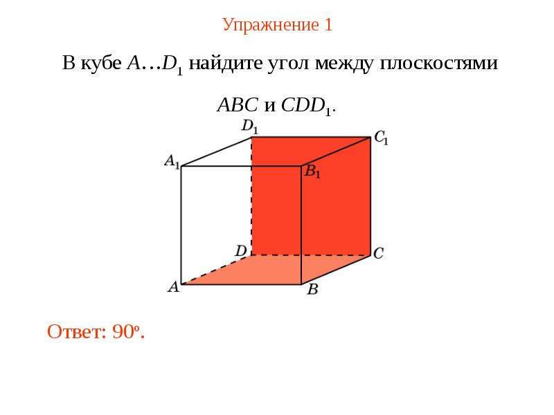 Площадь между плоскостями