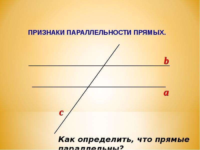 Тема параллельные прямые