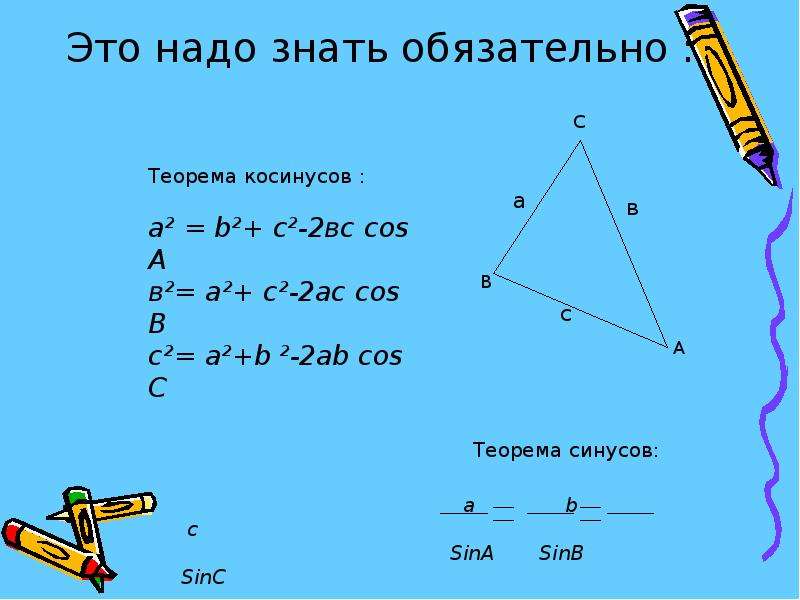 Решение треугольников презентация