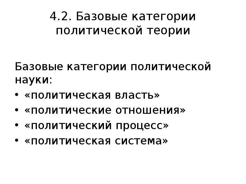 Категории политологии