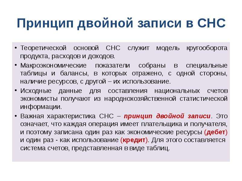 Система национальных счетов презентация