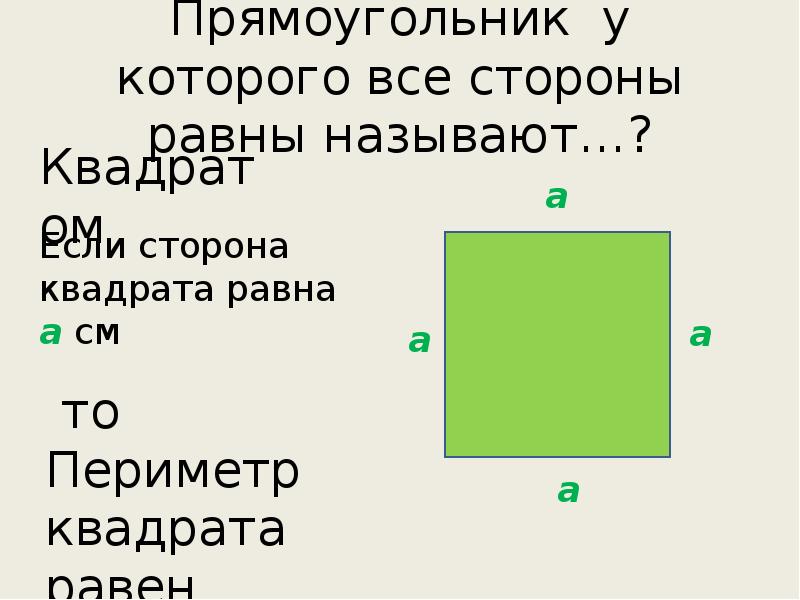 Прямоугольник у которого все стороны равны называется