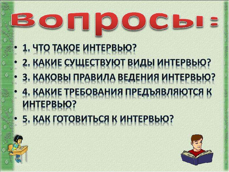 Интервью как жанр публицистики 7 класс презентация