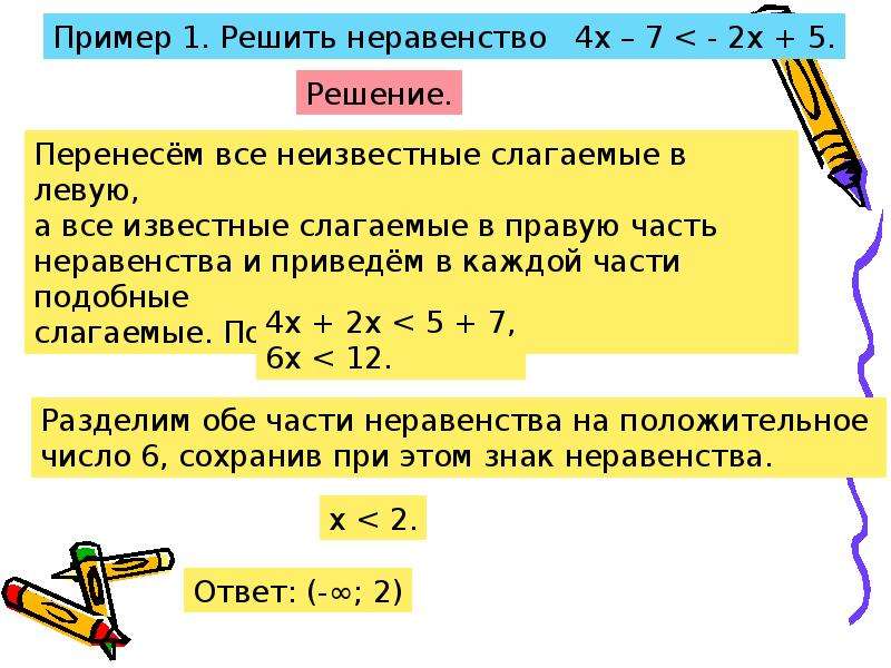 Линейные неравенства 8 класс презентация