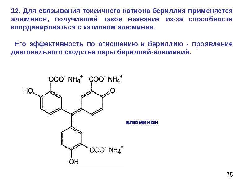 Устойчивость катиона