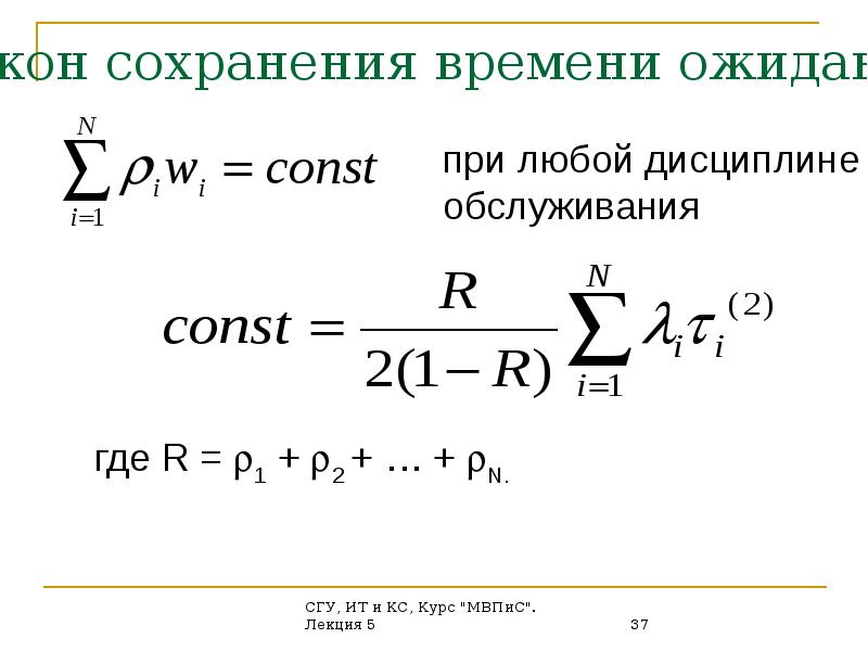 Параметры смо