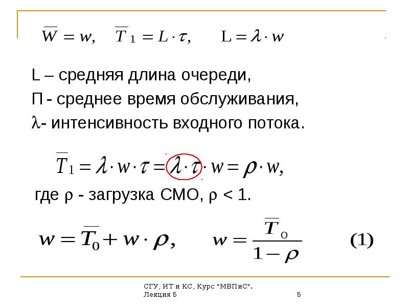 Характеристики смо