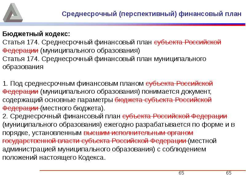 Планы муниципального образования