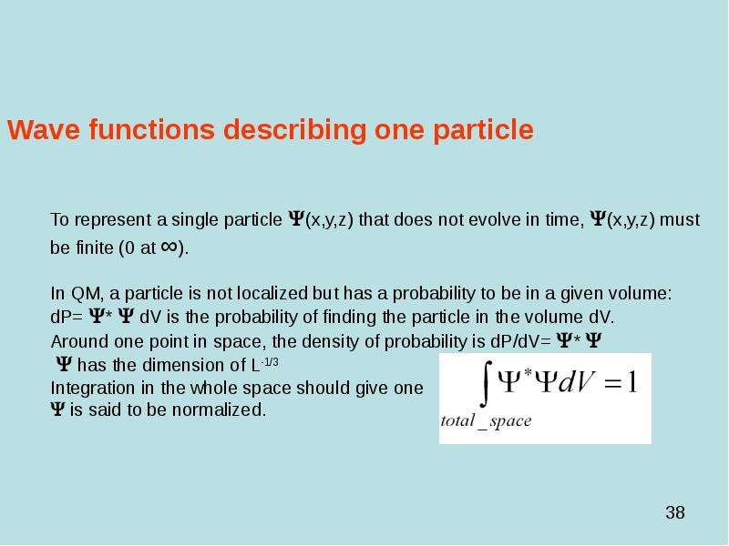 Introduction to Quantum Mechanic, слайд 38