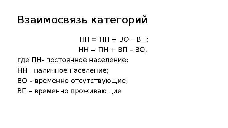 Постоянное население наличное население временно отсутствующие. Численность населения НН. Постоянное и наличное население. Пн НН+во-ВП. Постоянное население это.