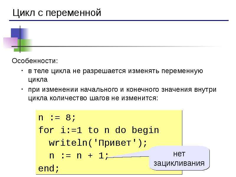 Циклы в паскале презентация