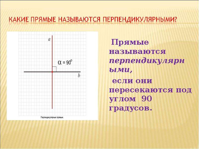 Перпендикулярные это какие