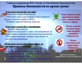 Правила безопасности во время грозы