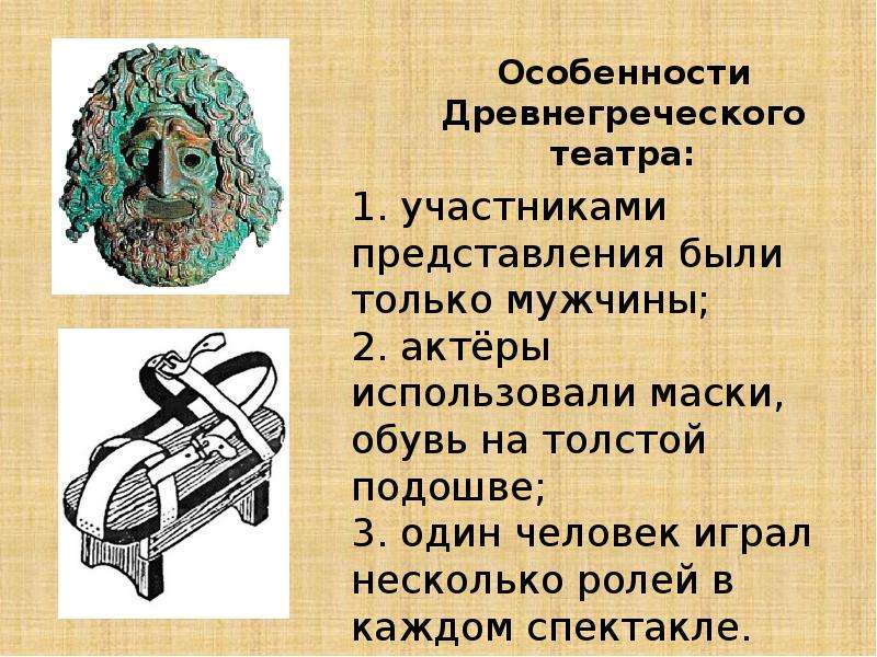 Греческий театр 5 класс история