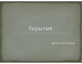Укрытия