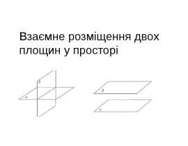 Взаємне розміщення двох площин у просторі