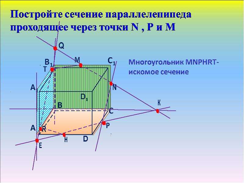 Построение сечений. Сечение параллелепипеда сечение многогранника. Геометрия построение сечений параллелепипеда. Как строить сечения параллелепипеда. Постройте сечение параллелепипеда.