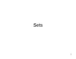 Discrete mathematics. Sets