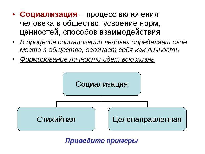 Социализация личности обществознание 10 класс презентация