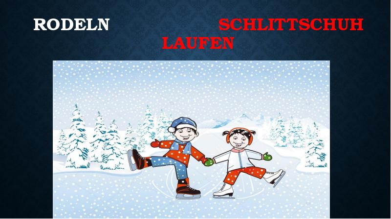 rodeln Schlittschuh laufen. 