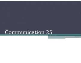 Communication 25
