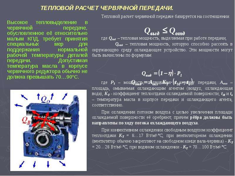 Основные параметры червячной передачи