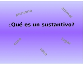 Qué es un sustantivo