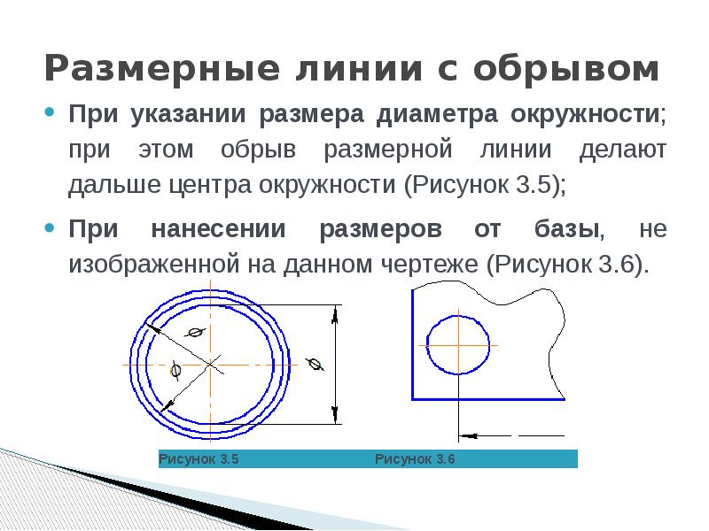 Пересечение размерных линий на чертеже