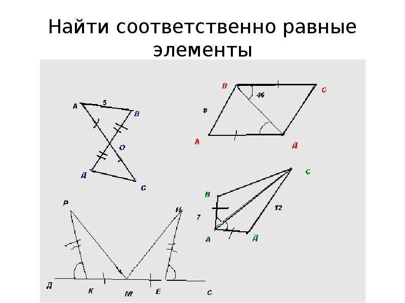 Какие равные элементы