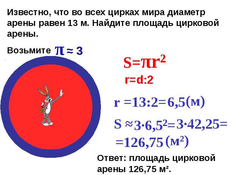 Чему равен 13. Площадь круга. Площадь круга диаметром 1 мм. Площадь арены цирка. Радиус арены цирка.