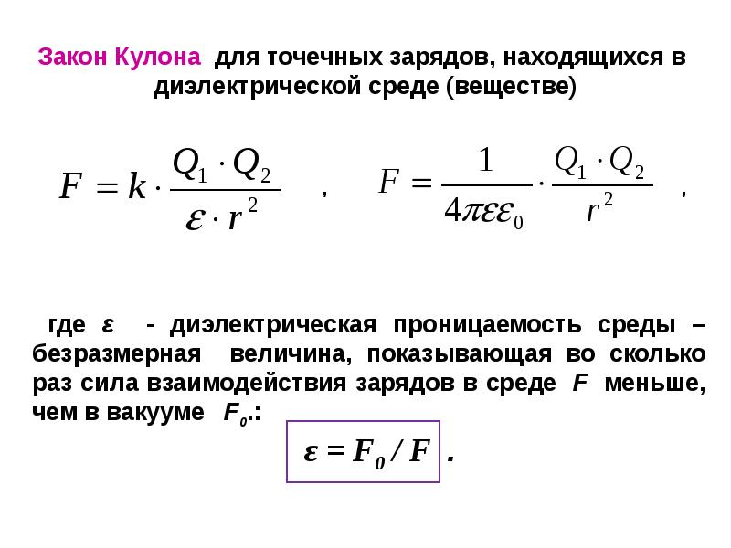 Закон кулона презентация 10 класс физика