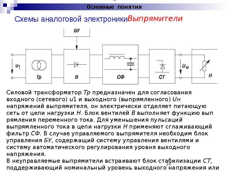 Полупроводниковый выпрямитель схема