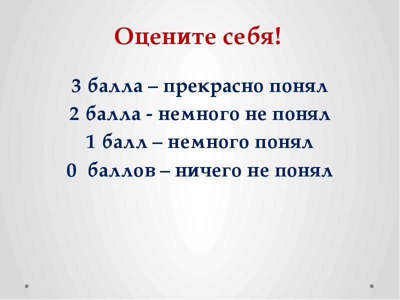 Баллов 0 1 3 балла. Оцените себя. Оцени себя сам. Ноль баллов. 0 Баллов или 0 балла.