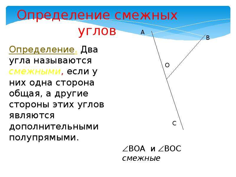 Смежные и вертикальные углы определение и чертеж