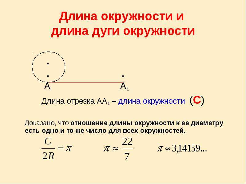 Длина окружности формула 6 класс