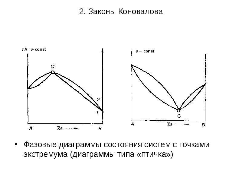 Диаграммы состояния двухкомпонентных систем типа жидкость пар