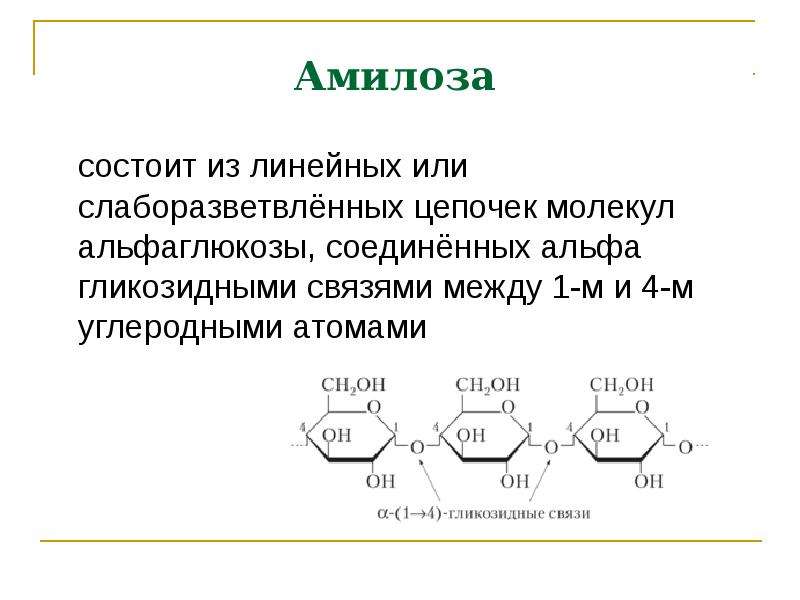 Крахмал состоит из остатков