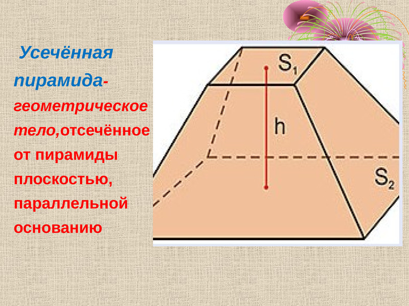 Усеченная пирамида рисунок геометрия