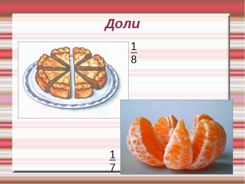 Доли 3 класс презентация