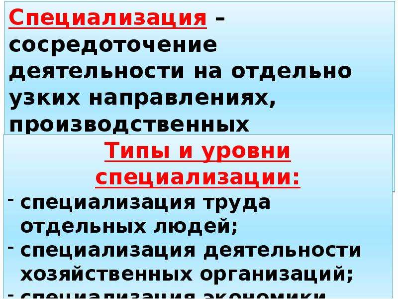 Сферы производства и разделение труда 8 класс технология презентация