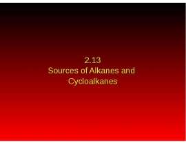 Sources of alkanes and cycloalkanes. Crude oil