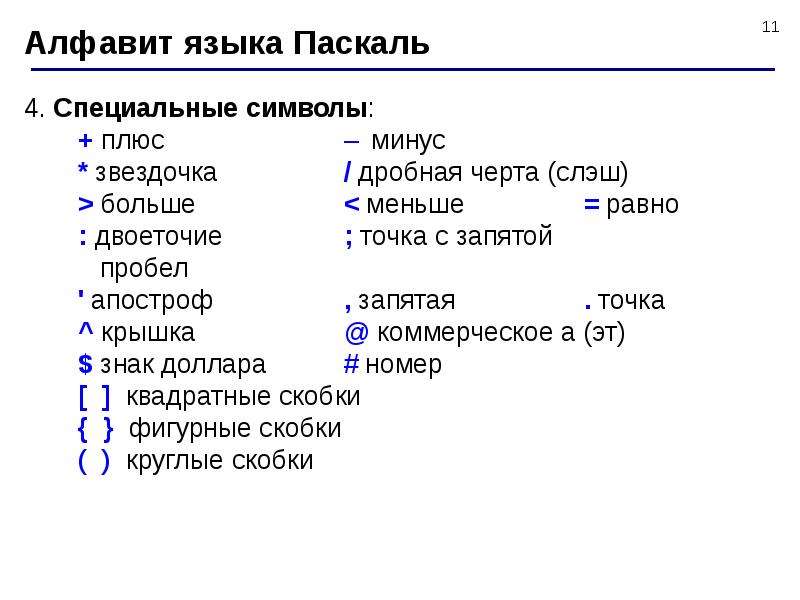 Элементы языка паскаль и типы данных 10 класс семакин презентация